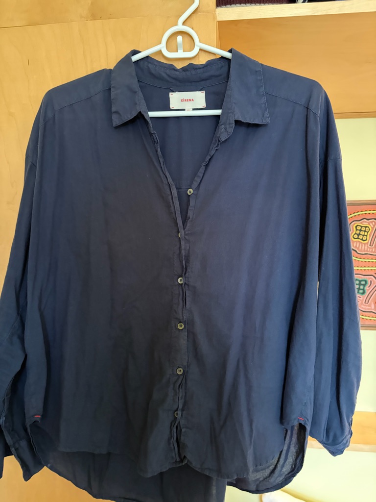 Xirena Navy Button-Front Shirt